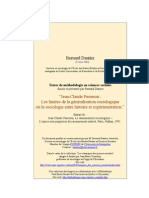 Jean-Claude Passeron - Les Limites de La Generalisation Sociologique - Ou La Sociologie Entre Histoire - Jean-Claude Passeron