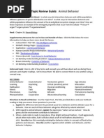 topic review guide-animal behavior saran