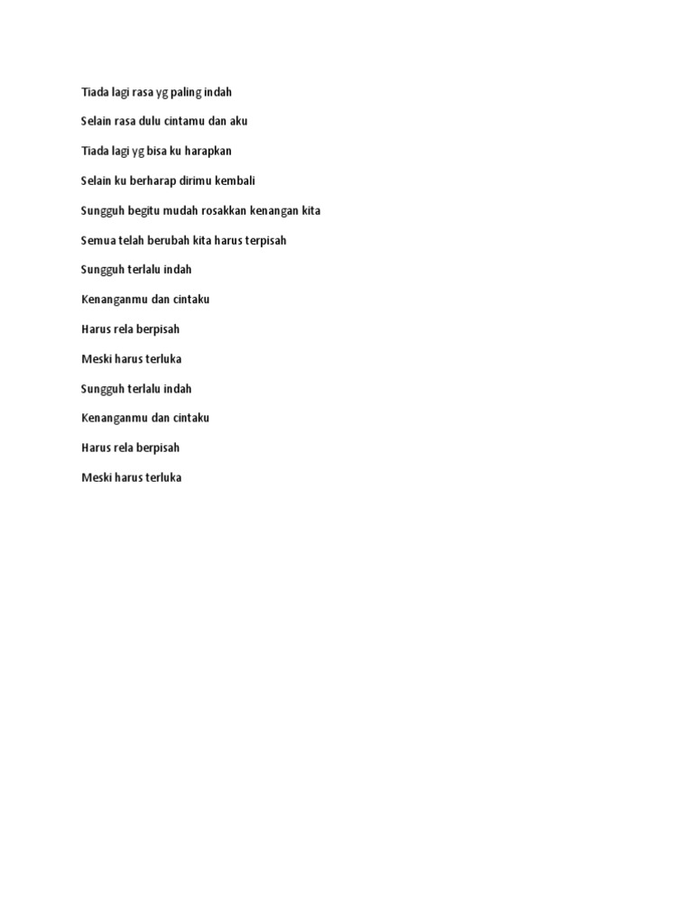 Lirik Lagu Terluka Pdf