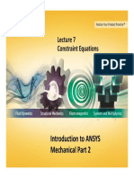 Lecture 7 Constraint Equations: Introduction To ANSYS Mechanical Part 2