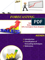 Forecasting: Submitted By: Bindu Thushara. N IGTC, Cunningham Road, Bangalore