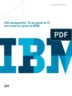 1 18422 CIO Perspective - To Be Great at IT You Must Be Great at BPM