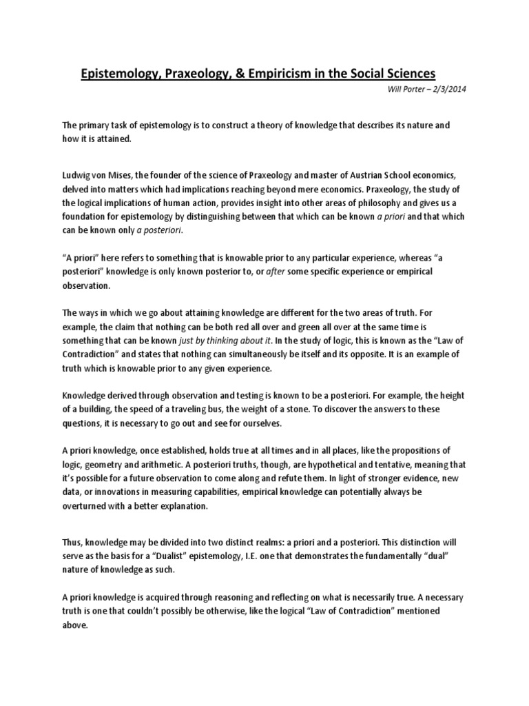 Epistemology empiricism essay image