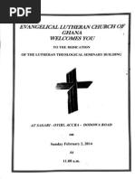 ELCG Seminary Dedication Feb 2, 2014