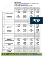 LUSAGA Training Schedule 2014