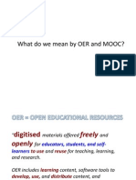OER and MOOCS 