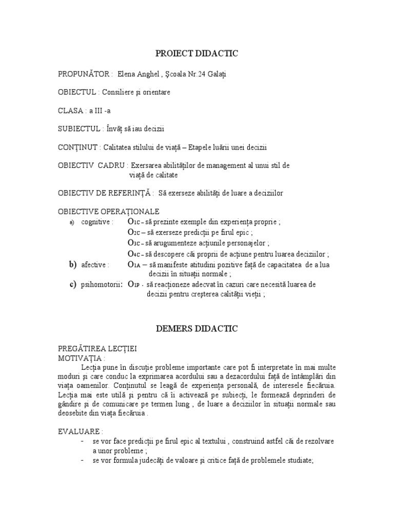 Invat Sa Iau Decizii Pdf