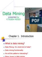 Data Mining: by P.Tejesh Reddy