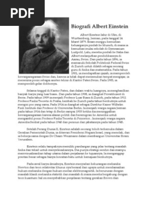 Biografi Albert Einstein Dalam Bahasa Inggris Lukisan