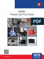 Dektite Prod Price Guide 0912