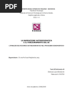 Laura Bonalume - La Narrazione Autobiografica e Il Funzionamento Del Sé. L'analisi Dei Ricordi Autobiografici Nel Processo Diagnostico