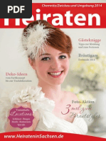 Ausgabe Heiraten in Dresden Magazin 2014 Ohrstecker Sissi poliert 24 Karat Vergoldet Kunterbunt
