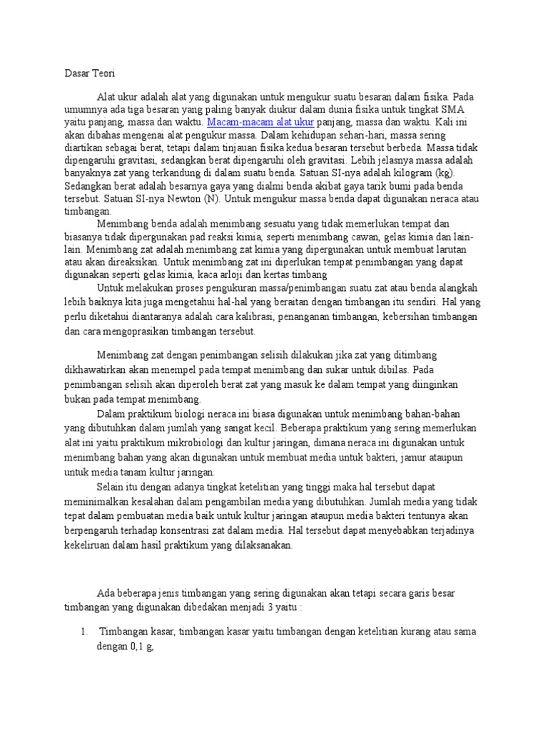 Dasar Teori Bab Neraca