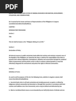 RA 7942 Philippine Mining Act of 1995