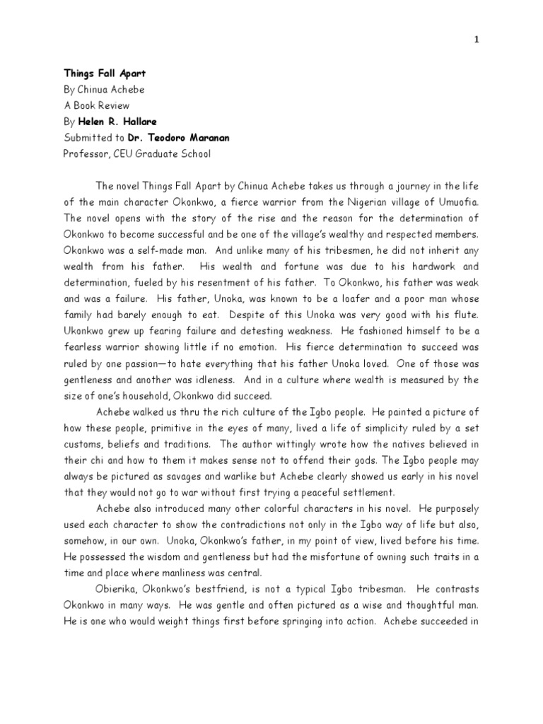 Things Fall Apart Book Review Religion And Belief Philosophical