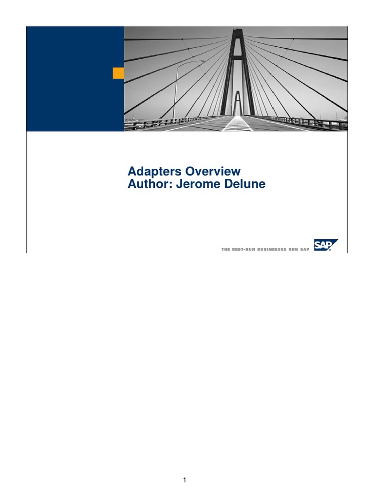 01 Adapters Overview | PDF