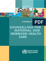 Who Conselling for Maternal and Newborn Health Care