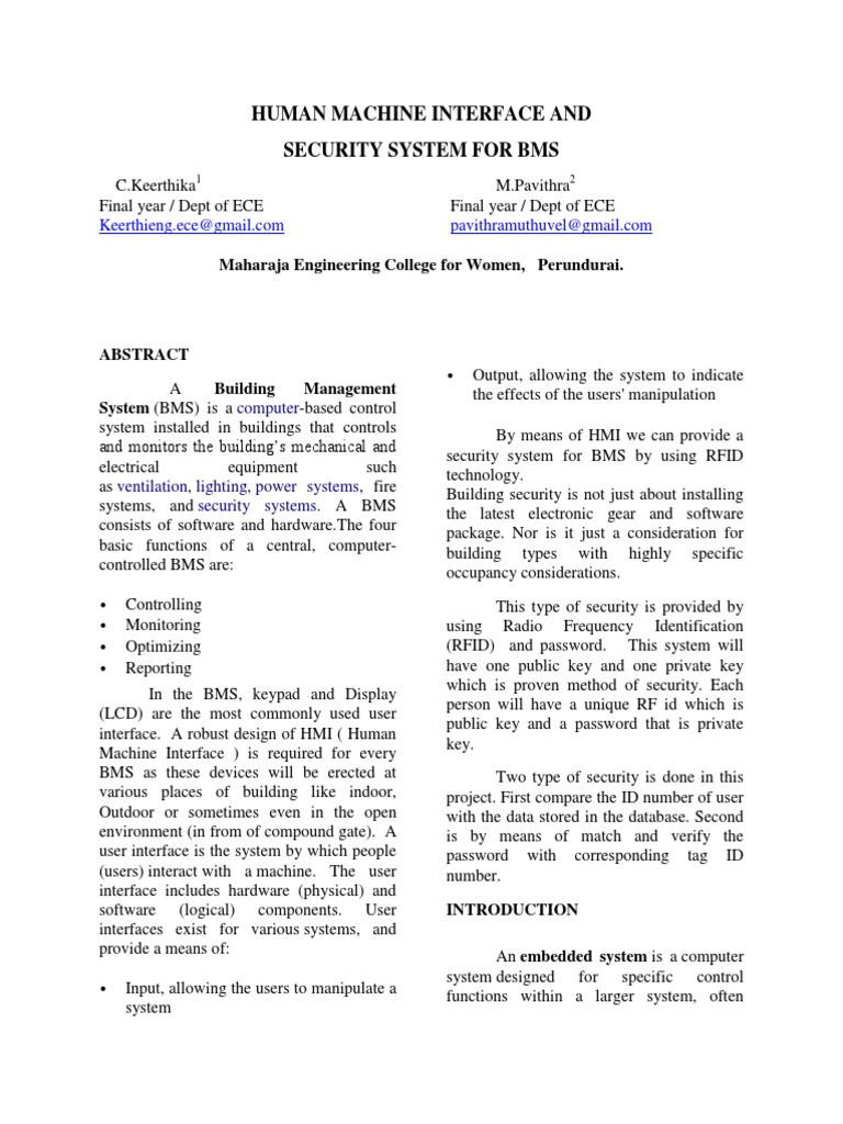 Ieee Paper On Image Processing Based On HUMAN MACHINE INTERFACE | PDF ...