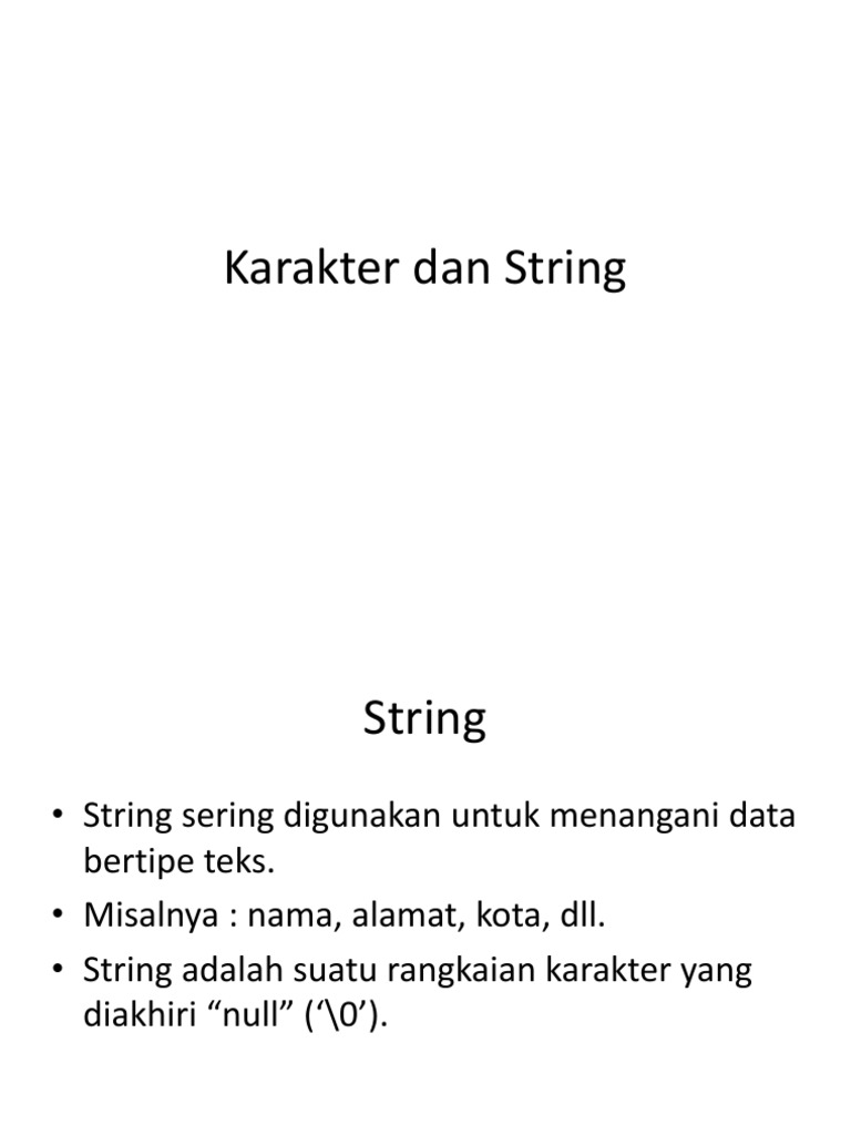 Panduan String di C/C++ | PDF
