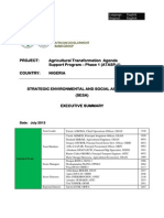 Nigeria - Agricultural Transformation Agenda Support Program - Phase 1 (ATASP-1) - Executive SESA Summary