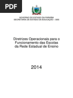 Diretrizes Operacionais Para o Funcionamento Das Escolas Da Rede Estadual de Ensino No Ano 2014