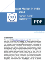 Bottled Water Market in India 2013: Bharat Book Bureau