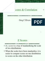 Z Scores & Correlation: Greg C Elvers