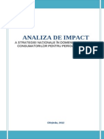 Analiza de Impact A Strategiei Nationale in Domeniul Protectiei Consumatorilor Pentru Perioada 2013 2020