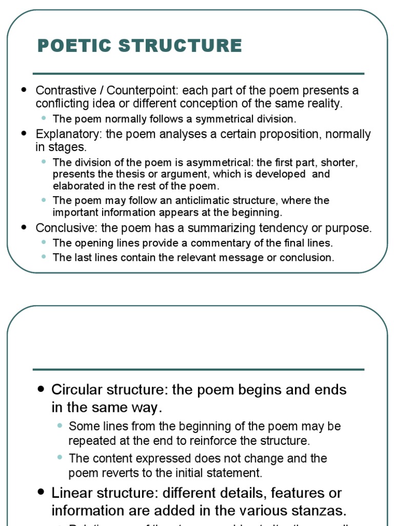 Poetic Structure Poetry Human Communication