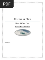 Download Business Plan of Mineral Water Plant by ArjunSahoo SN204253906 doc pdf