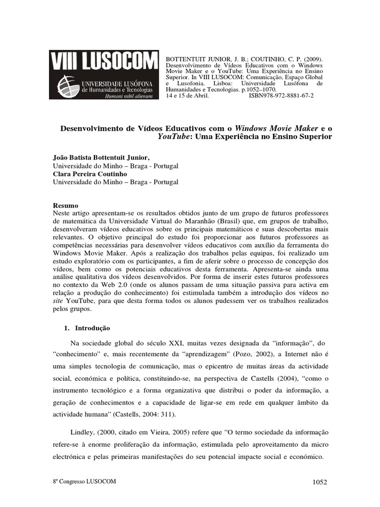 Windows Movie Maker PDF YouTube Vídeo