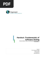 Fundamentals of Software Testing Handout v1