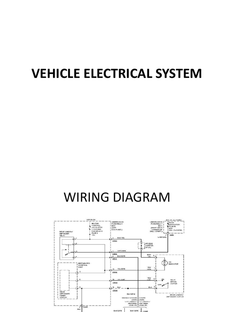 Vehicle Electrical System PDF Fuse (Electrical) Electric Current