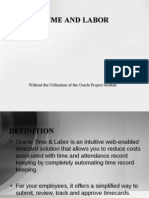 ORACLE TIME AND LABOR WITHOUT PROJECT MODULE