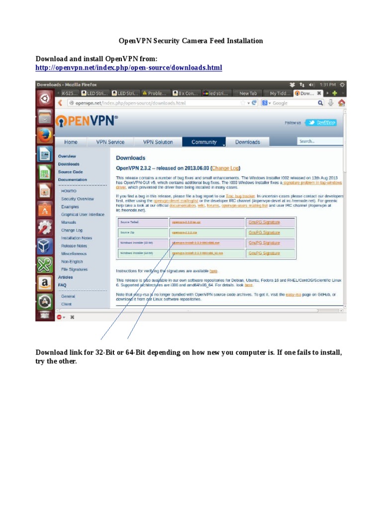 Install OpenVPN for Security Camera Access | PDF