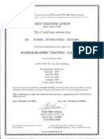 Certificado RT Nivel II