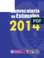 Convocatoria de Estímulos 2014