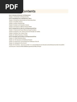 Table of Contents