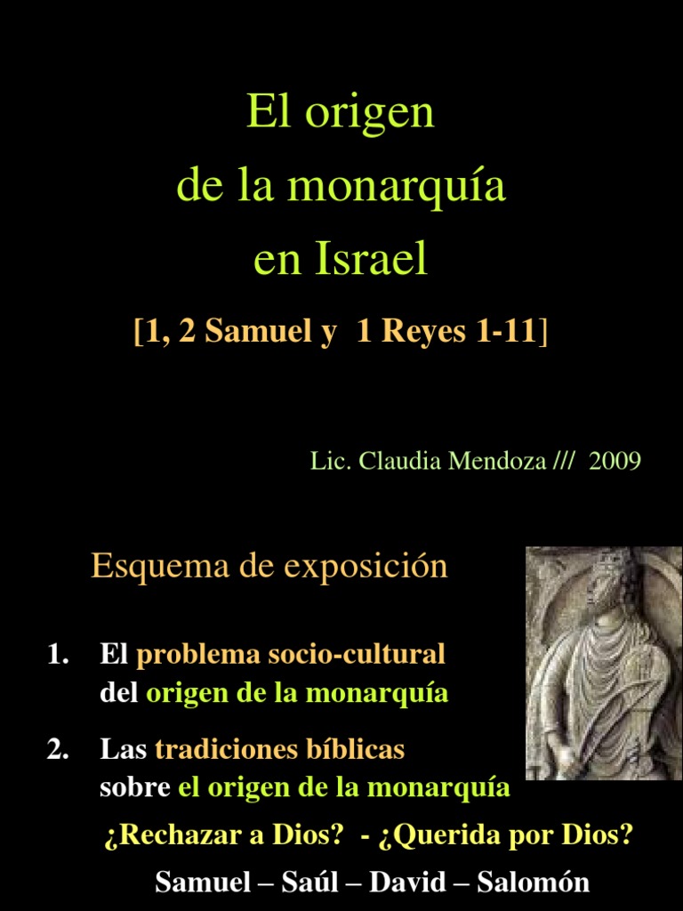 El origen de la monarquía en Israel [1, 2 Samuel y 1