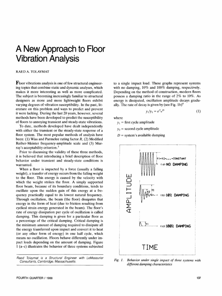 Structural Floor Vibration Analysis | PDF | Oscillation | Classical ...
