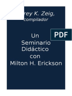 Un Seminario Didactico Con Milton Erickson Jeffrey K. Zeig Compilador