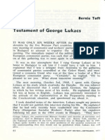 Bernie Taft - Testament of George Lukacs