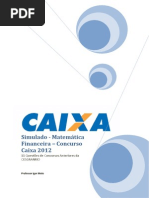 SIMULADO SEM RESOLUÇÃO MAT FIN CEF 2012