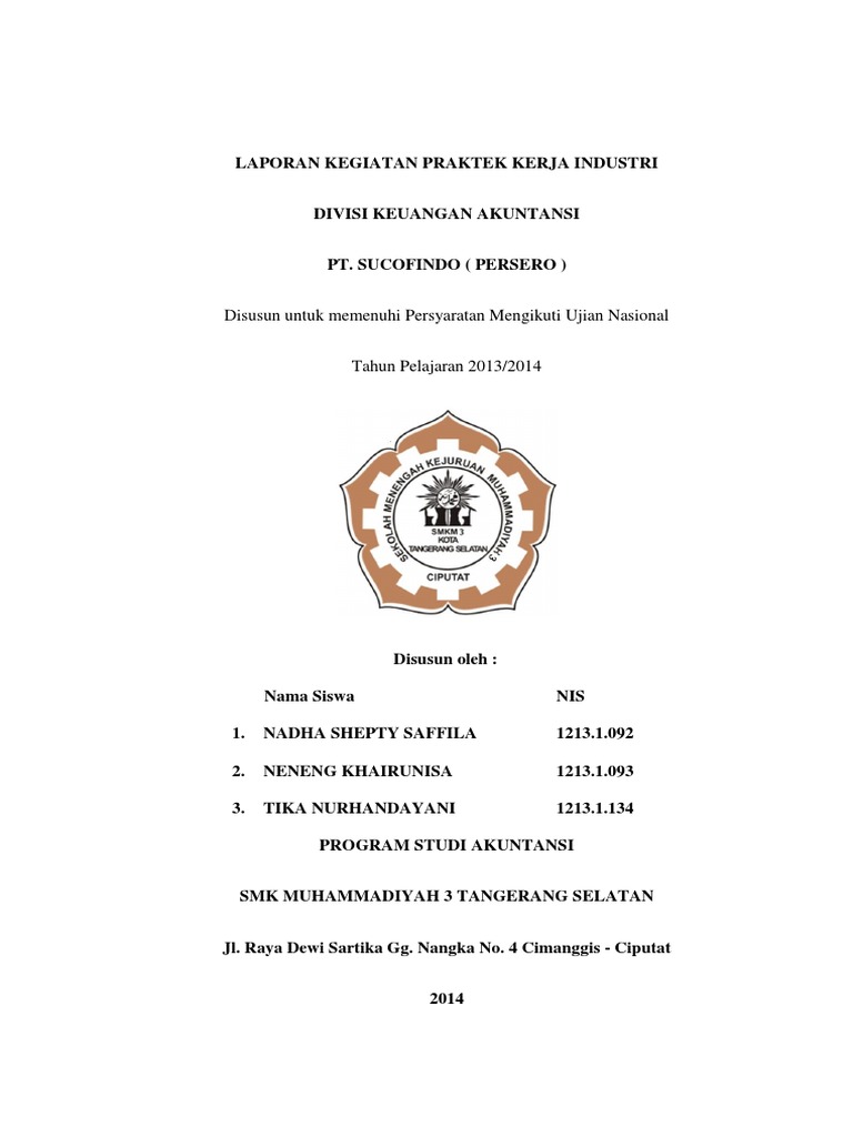 31++ Contoh laporan pkl smk akuntansi ideas in 2021 