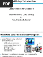 Lecture Notes For Chapter 1 Introduction To Data Mining: by Tan, Steinbach, Kumar