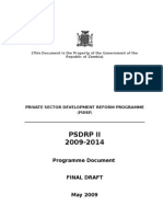 PRIVATE SECTOR DEVELOPMENT REFORM PROGRAMME (May 2009)