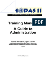 Training - Manual WHO-DAS II