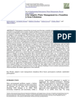 Participatory Research For Adaptive Water Management in A Transition Country - A Case Study From Uzbekistan