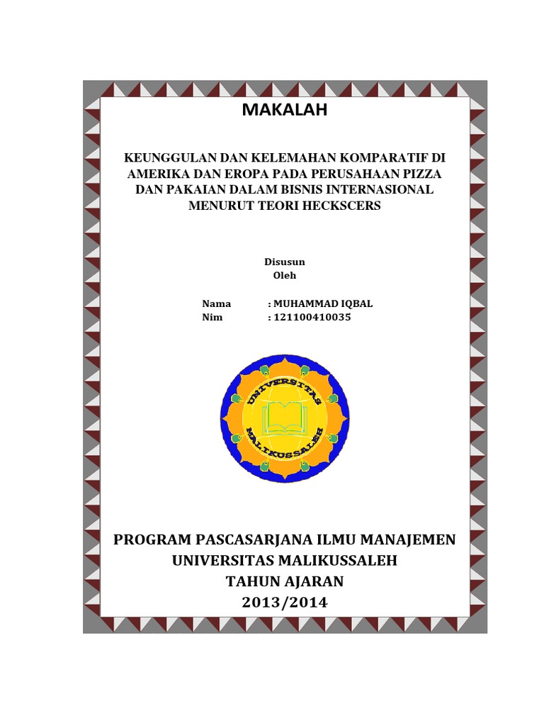 Contoh Cover Makalah Pascasarjana - Simak Gambar Berikut