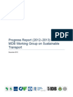 Progress Report (2012-2013) of The MDB Working Group On Sustainable Transport